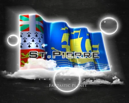 Flag StPierre quality designer flag Stock Illustration