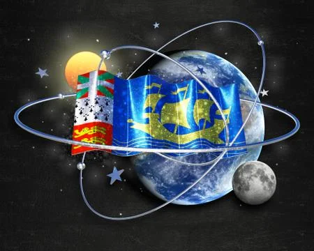Flag StPierre quality designer flag Stock Illustration