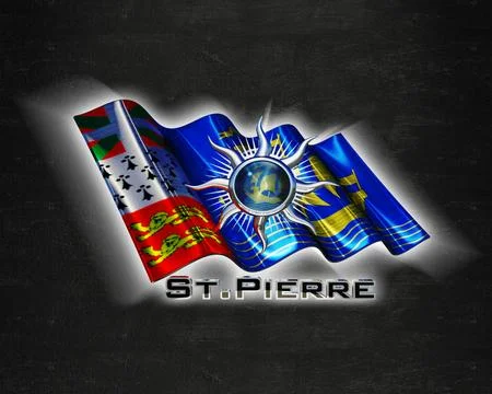 Flag StPierre quality designer flag イラスト素材