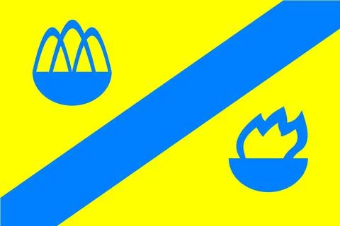 Flag of Stryi raion Stock Illustration