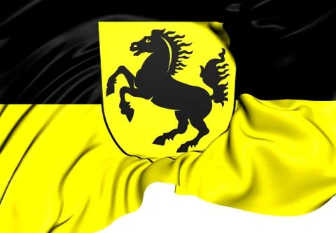Flag of stuttgart Stock Illustration