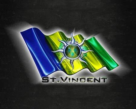 Flag StVincent quality designer flag Stock Illustration