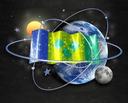 Flag StVincent quality designer flag Stock Illustration