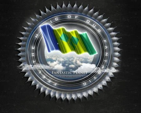 Flag StVincent quality designer flag Stock Illustration