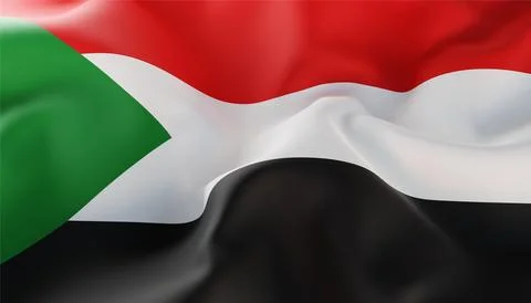Flag of Sudan. Close Up Stock Illustration