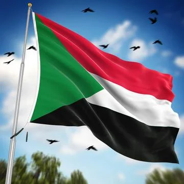 Flag of Sudan Flag of Sudan , This is a computer generated and 3d rendered... Stock Photos
