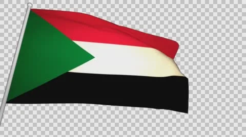 Flag Sudan Stock Footage 61440234