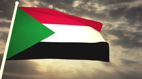 Flag Sudan Stock Footage 61440706