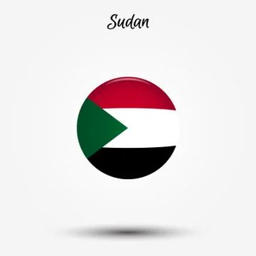 Flag of Sudan icon Stock Illustration