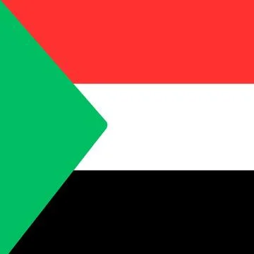 Flag of sudan 库存插图