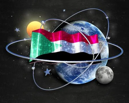 Flag Sudan quality designer flag Stock Illustration