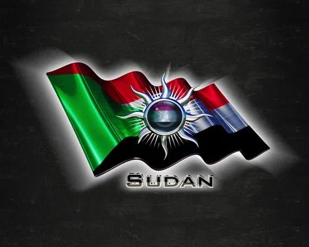 Flag Sudan quality designer flag Stock Illustration