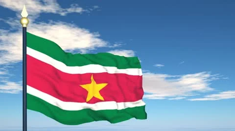 Flag Of Suriname Stock Footage 10750540