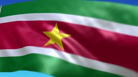 Flag of Suriname Stock-Footage 10796099