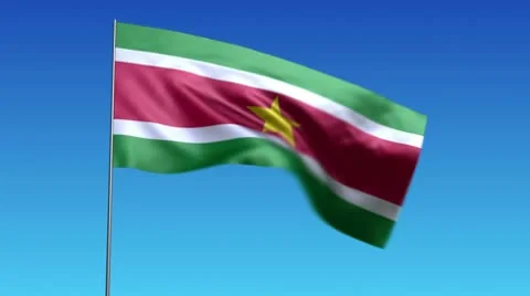 Flag of Suriname Stock Footage 10796105