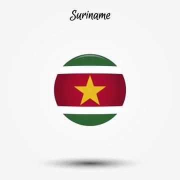 Flag of Suriname icon Stock Illustration