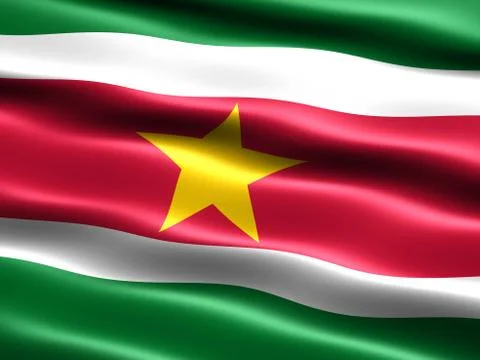 Flag of suriname Иллюстрация