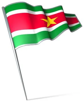 Flag of Suriname 스톡 일러스트