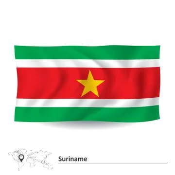Flag of Suriname Stock Illustration