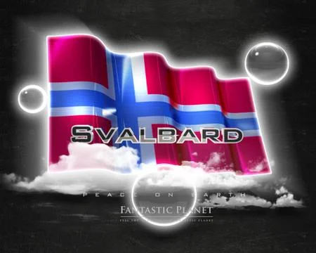 Flag Svalbard quality designer flag Stock Illustration