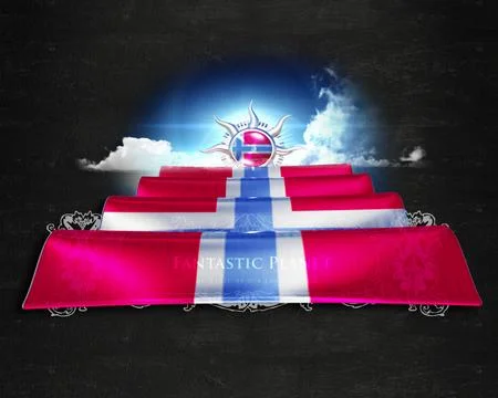 Flag Svalbard quality designer flag Stock Illustration