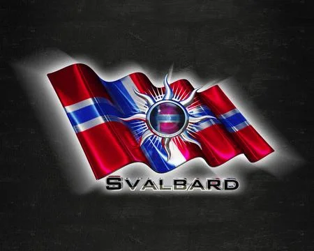 Flag Svalbard quality designer flag Stock Illustration
