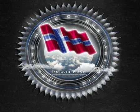 Flag Svalbard quality designer flag Stock Illustration