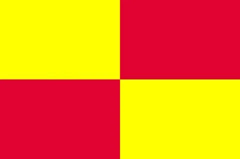Flag of the Svebodzin County. Illustrazione stock
