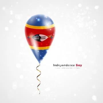 Flag of Swaziland on balloon Stock Illustration