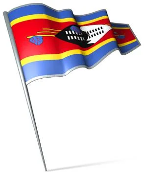 Flag of Swaziland Stock Illustration