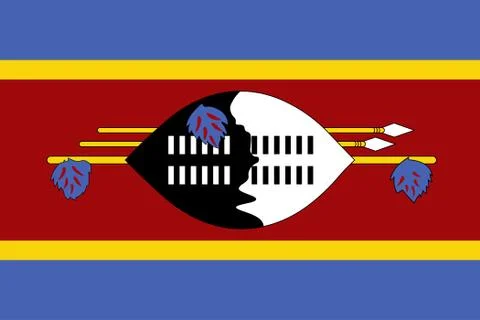Flag of Swaziland Stock Illustration