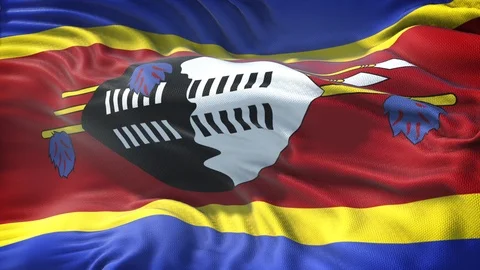 Flag of Swaziland Loop Video stock 103420027