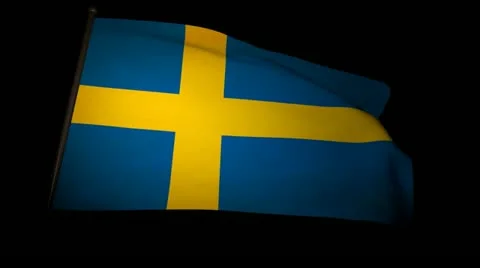 Flag Sweden 01 Stock Footage 11210608