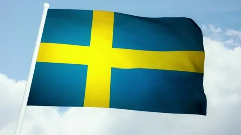 Flag Sweden 03 Stock Footage 21736084