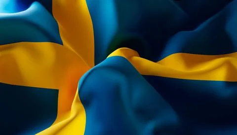 Flag of Sweden. Close-Up Stock Illustration