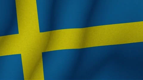The flag of Sweden. The evolving 3d national flag of Sweden. 1080p HD animation Stock-Footage 271494789