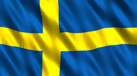 Flag of Sweden Stock Footage 2564672