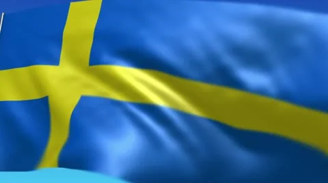 Flag of Sweden Stock Footage 10820976