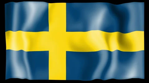 Flag of Sweden Stock Footage 46474281
