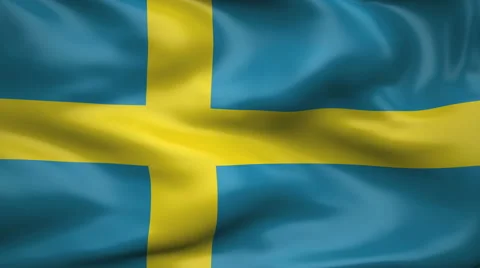 Flag of Sweden Video stock 64457307