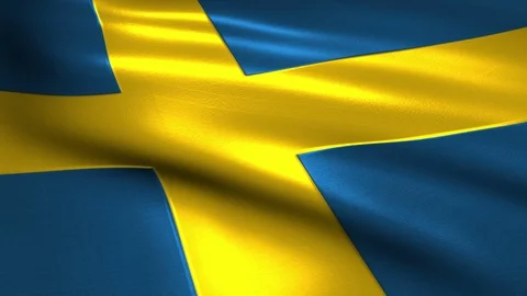 Flag of Sweden Stock Footage 95830339