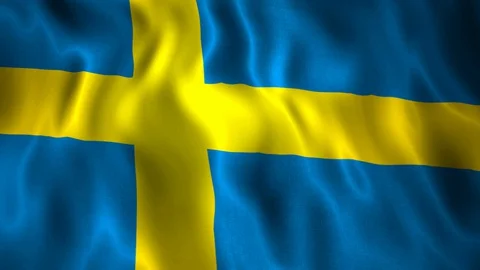 Flag Sweden Stock Footage 128176595