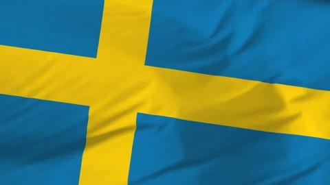 Flag of Sweden Stock Footage 146607642