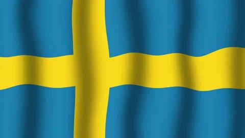 Flag of Sweden Stock Footage 175857186