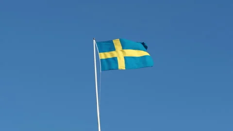 The Flag of Sweden Stock Footage 300867201