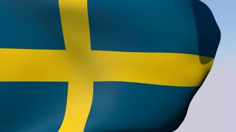Flag of Sweden HD 스톡 동영상 14813529