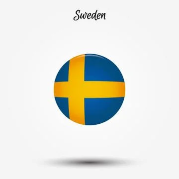 Flag of Sweden icon Stock Illustration