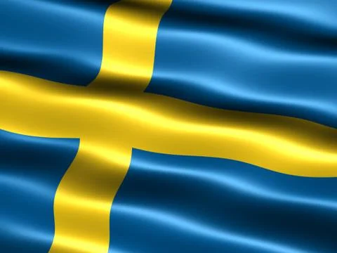 Flag of sweden 스톡 일러스트