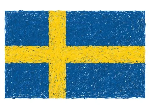 Flag of sweden Stock Illustration