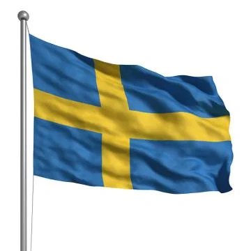 Flag of sweden Stock Illustration